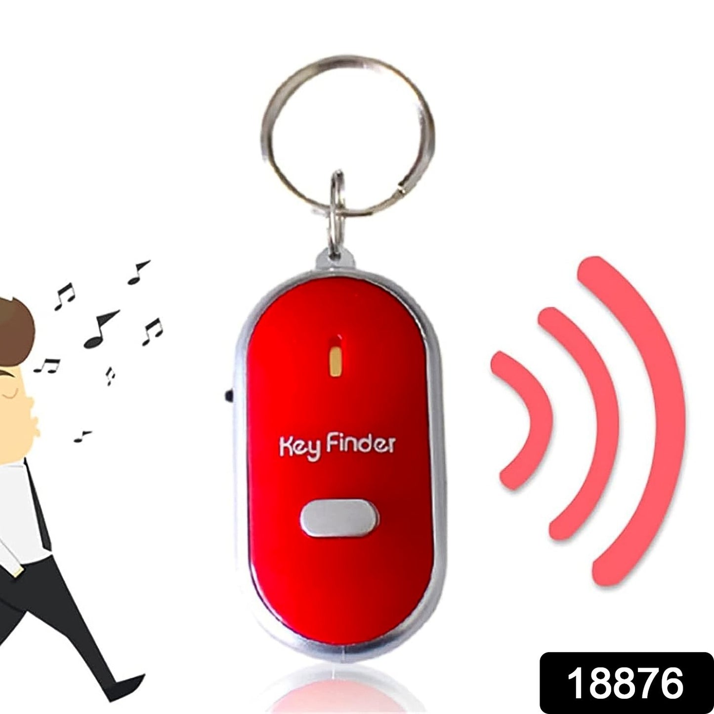 Key Finder Anti Key Lost Key Chain Whistle Induction (1 Pc)